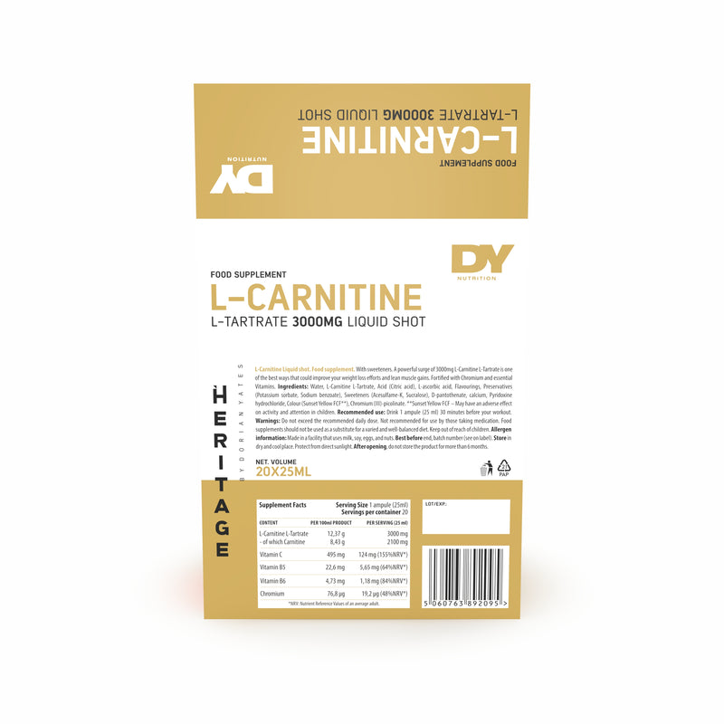 L-Carnitine L-Tartrate 25 ml - Liquid DY Nutrition Worldwide L-Carnitine L-Tartrate 25 ml - Liquid DY Nutrition Worldwide