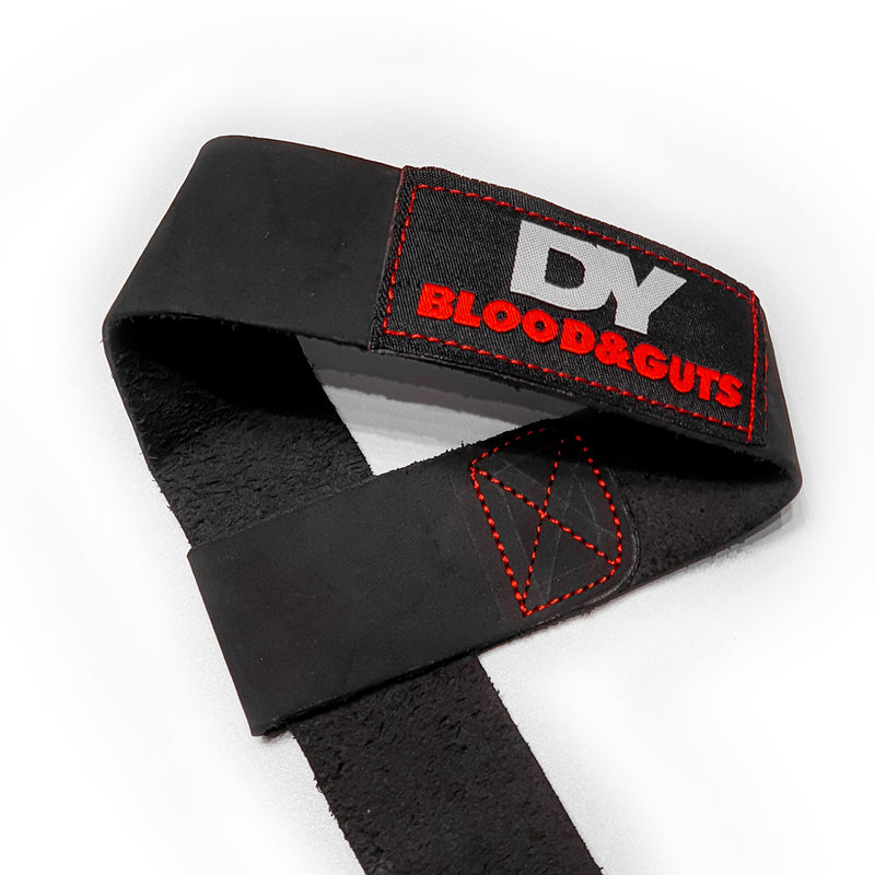 Leather Wrist Straps for Weight Lifting - Blood & Guts